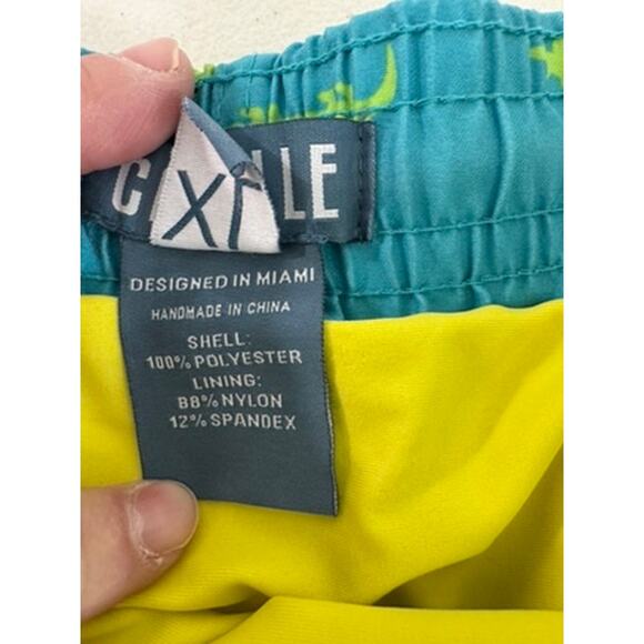 "CAPELLE" Mens Swim Trunks SZ XL Drawstring Crocodiles Beach PLZ READ!! Vacation - Picture 6 of 12
